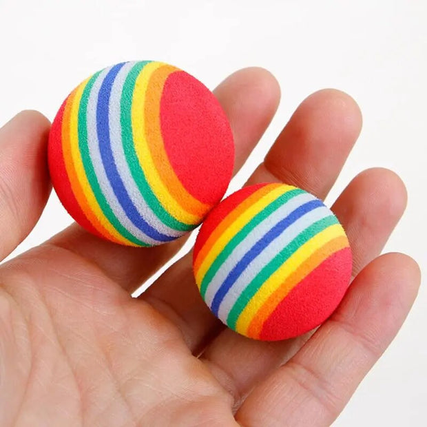 Dog Rainbow Striped Chewing Ball