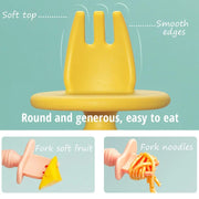 Baby Mini Silicone Fork Spoon