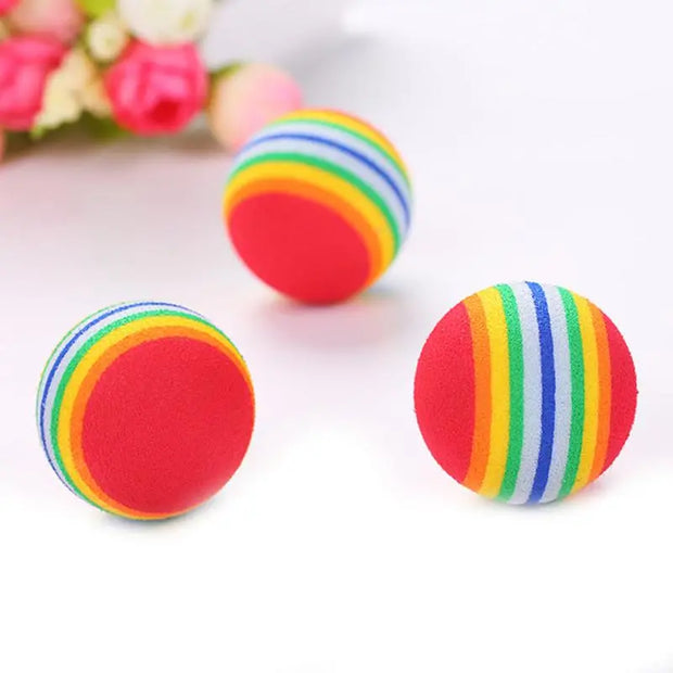 Dog Rainbow Striped Chewing Ball