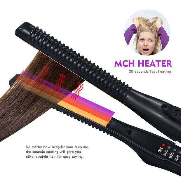 2 In 1 Hair Straightener Iron