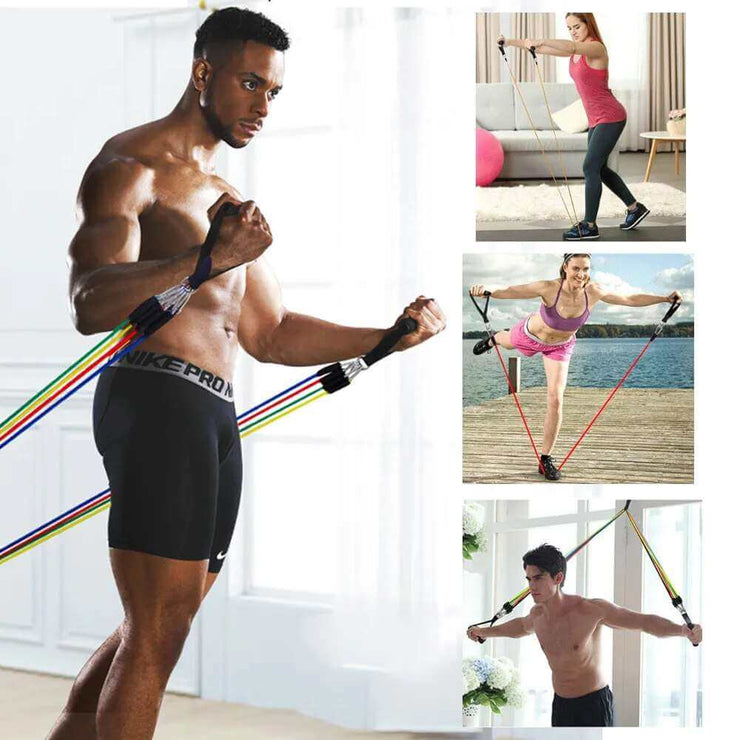 11 Pcs Resistance Tube Bands Set