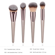 Champagne Makeup Brushes Set