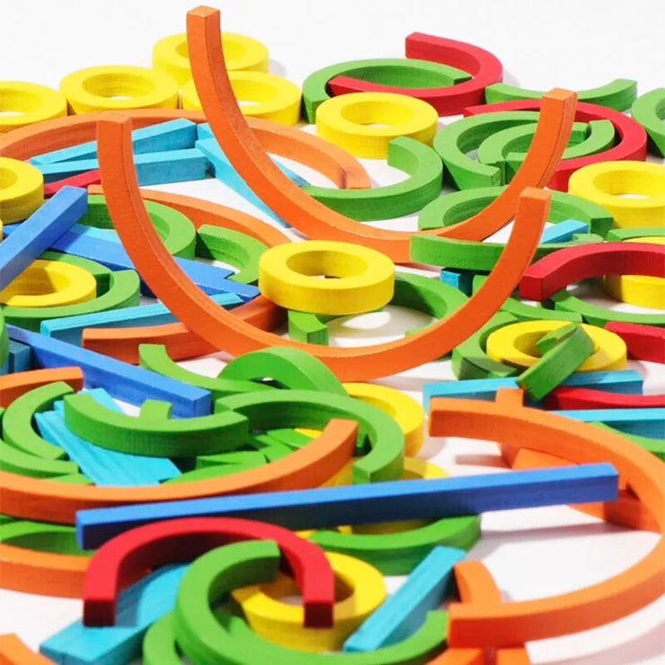 Wooden Sticks Rings Educational Toys