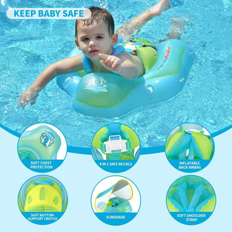 Baby Float With Canopy Swimming Ring