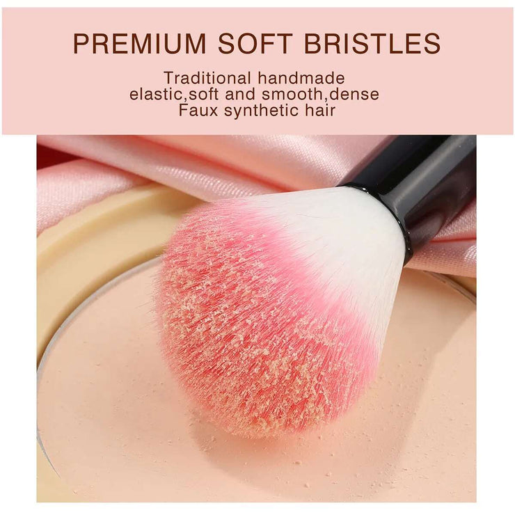 13 Pcs Pink Makeup Brushes Set