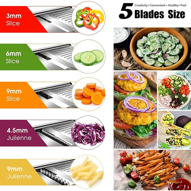 Stainless Steel Mandoline Vegetable Slicer