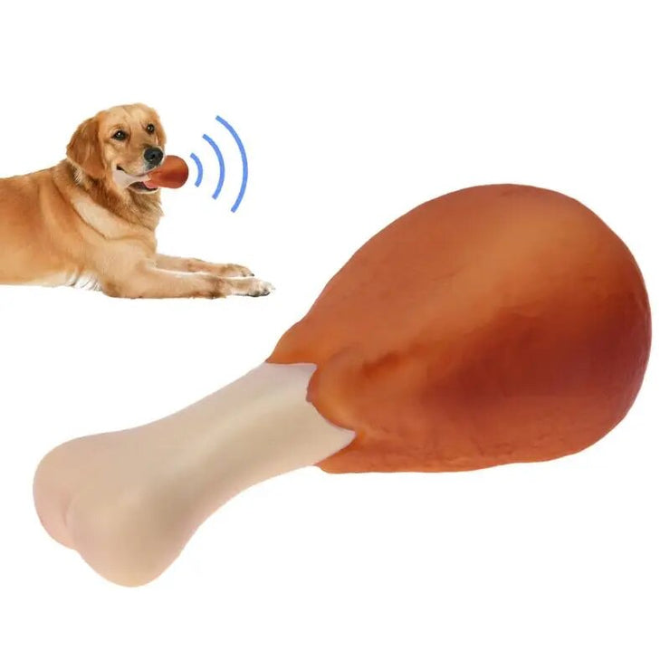 Pet Dog Rubber Chicken Leg Chew Toys