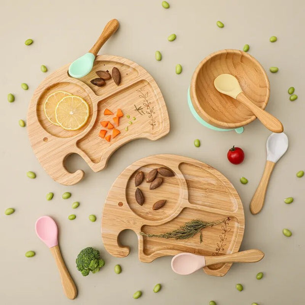 Children Bamboo Tableware Set