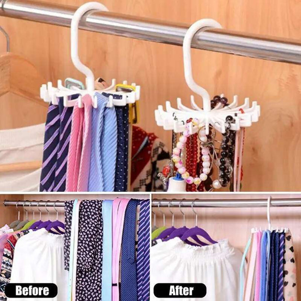 360 Degree Rotating Tie Rack