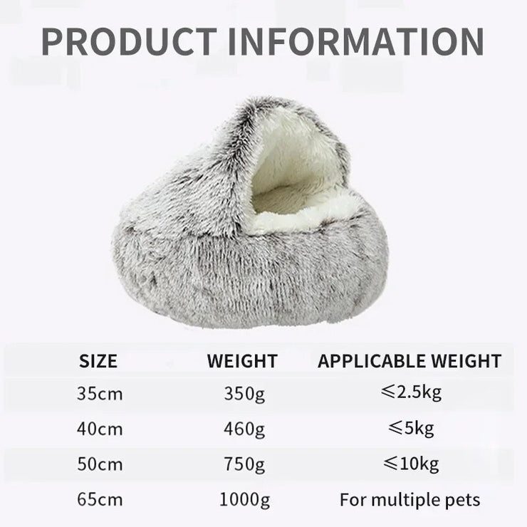 Cat Winter Long Plush Bed