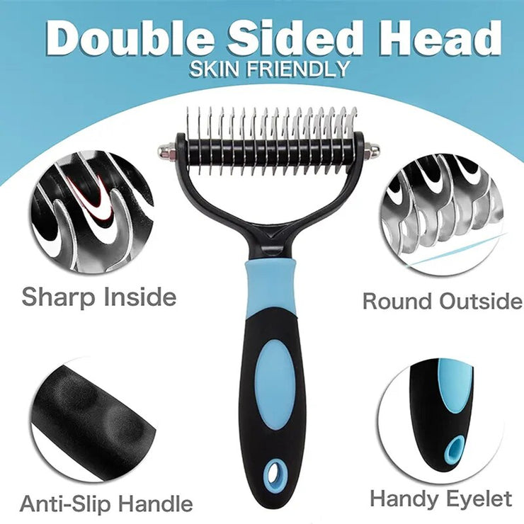 Pet Double Sided Hair Removal Brush