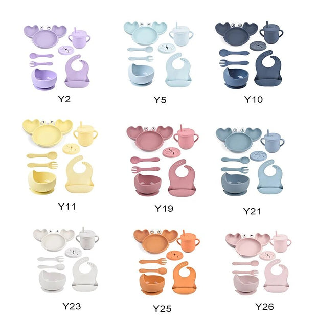 Baby Soft Silicone Sucker Bowl Sets