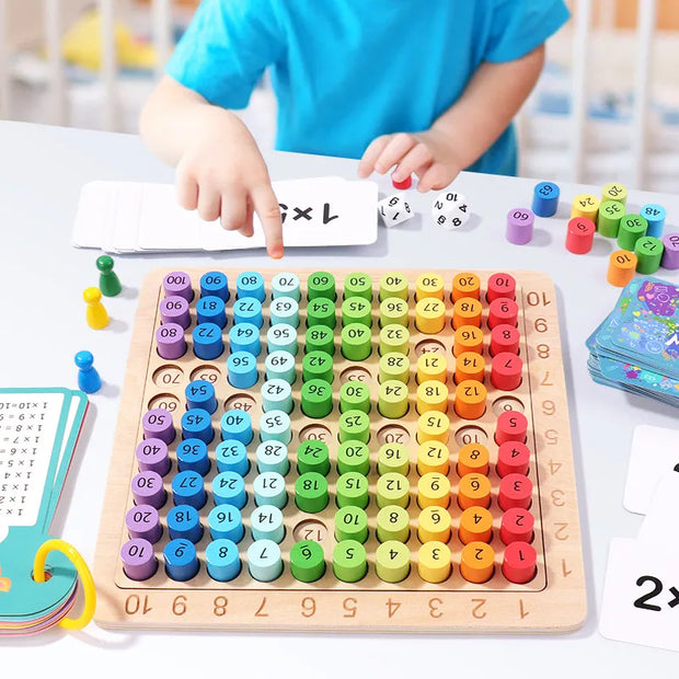 Wooden Montessori Multiplication Board