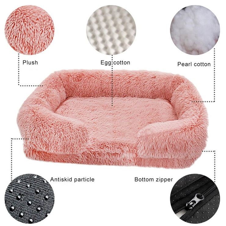 Pet Fluffy Plush Sofa Bed