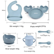 Baby Soft Silicone Sucker Bowl Sets