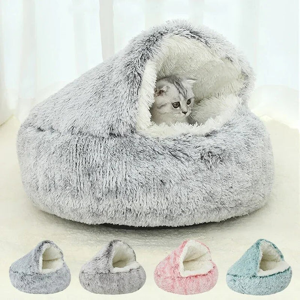 Cat Winter Long Plush Bed